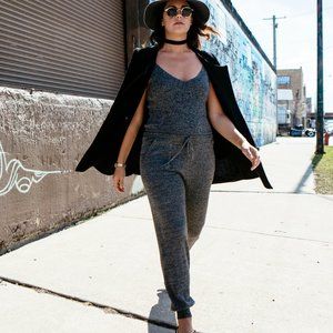 Elevensix Grey Knit Sleeveless Jumpsuit Size XS/S